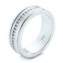  Platinum And 18k White Gold Platinum And 18k White Gold Custom Two-tone Eternity Diamond Men's Band - Three-Quarter View -  104026 - Thumbnail