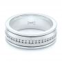  Platinum And 18k White Gold Platinum And 18k White Gold Custom Two-tone Eternity Diamond Men's Band - Flat View -  104026 - Thumbnail