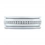  Platinum And Platinum Platinum And Platinum Custom Two-tone Eternity Diamond Men's Band - Top View -  104026 - Thumbnail