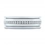  Platinum And 18k White Gold Platinum And 18k White Gold Custom Two-tone Eternity Diamond Men's Band - Top View -  104026 - Thumbnail