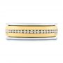  Platinum And 18k Yellow Gold Platinum And 18k Yellow Gold Custom Two-tone Eternity Diamond Men's Band - Top View -  104026 - Thumbnail