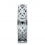  Platinum And Platinum Platinum And Platinum Custom Two-tone Woven Inlay Men's Band - Side View -  100812 - Thumbnail