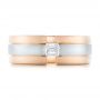 18k Rose Gold And 14K Gold 18k Rose Gold And 14K Gold Custom Two-tone Men's Band - Hand View -  102073 - Thumbnail