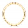 14k Yellow Gold And Platinum Custom Two-tone Men's Band - Front View -  102073 - Thumbnail