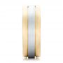 18k Yellow Gold And 14K Gold 18k Yellow Gold And 14K Gold Custom Two-tone Men's Band - Side View -  102073 - Thumbnail