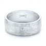  Platinum And Platinum Platinum And Platinum Custom Two-tone Hammered Satin Finish Wedding Ring - Flat View -  102986 - Thumbnail