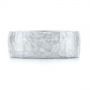  Platinum And Platinum Platinum And Platinum Custom Two-tone Hammered Satin Finish Wedding Ring - Top View -  102986 - Thumbnail