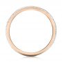 14k Rose Gold And Platinum 14k Rose Gold And Platinum Custom Two-tone Hand Engraved Men's Band - Front View -  103348 - Thumbnail