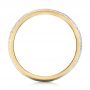 18k Yellow Gold And 14K Gold 18k Yellow Gold And 14K Gold Custom Two-tone Hand Engraved Men's Band - Front View -  103348 - Thumbnail