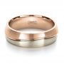 14k Rose Gold And 18K Gold 14k Rose Gold And 18K Gold Custom Two-tone Men's Band - Flat View -  1199 - Thumbnail