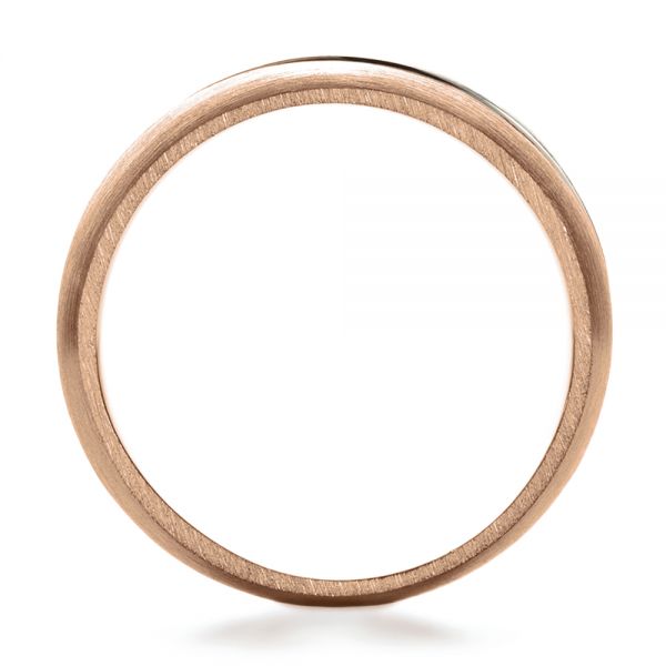 14k Rose Gold And Platinum 14k Rose Gold And Platinum Custom Two-tone Men's Band - Front View - 1199