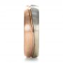 14k Rose Gold And 14K Gold 14k Rose Gold And 14K Gold Custom Two-tone Men's Band - Side View -  1199 - Thumbnail