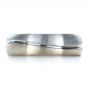  Platinum And 18K Gold Platinum And 18K Gold Custom Two-tone Men's Band - Top View -  1199 - Thumbnail