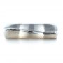 14k White Gold And 14K Gold 14k White Gold And 14K Gold Custom Two-tone Men's Band - Top View -  1199 - Thumbnail