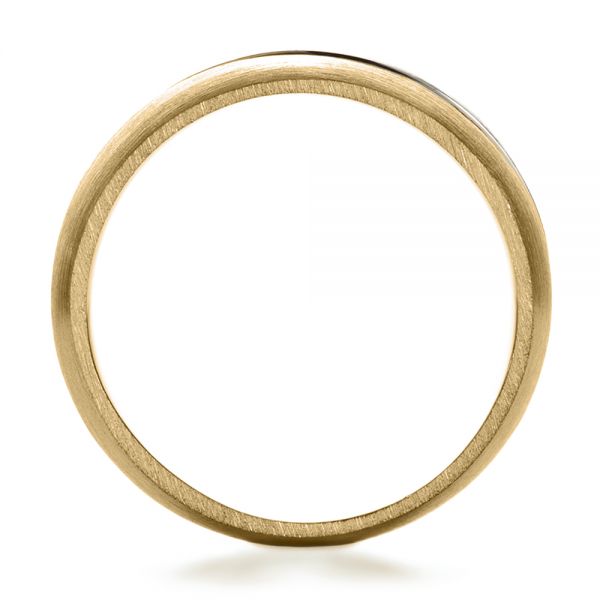 14k Yellow Gold And 14K Gold 14k Yellow Gold And 14K Gold Custom Two-tone Men's Band - Front View - 1199