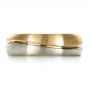 14k Yellow Gold And Platinum 14k Yellow Gold And Platinum Custom Two-tone Men's Band - Top View -  1199 - Thumbnail