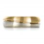 14k Yellow Gold And 14K Gold 14k Yellow Gold And 14K Gold Custom Two-tone Men's Band - Top View -  1199 - Thumbnail