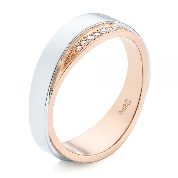 14k Rose Gold Ring with Titanium Inlay Custom Made Men's Wedding Band –  Stonebrook Jewelry