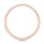 14k Rose Gold And 14K Gold Custom Two-tone Men's Diamond Wedding Band - Front View -  104291 - Thumbnail