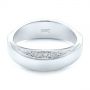 18k White Gold And Platinum 18k White Gold And Platinum Custom Two-tone Men's Diamond Wedding Band - Flat View -  104291 - Thumbnail