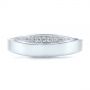 14k White Gold And 18K Gold 14k White Gold And 18K Gold Custom Two-tone Men's Diamond Wedding Band - Top View -  104291 - Thumbnail