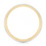 14k Yellow Gold And 18K Gold 14k Yellow Gold And 18K Gold Custom Two-tone Men's Diamond Wedding Band - Front View -  104291 - Thumbnail