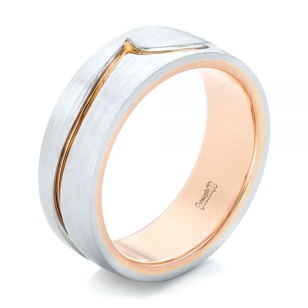 Custom Two-Tone Men's Wedding Band - Image