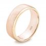 18k Rose Gold And Platinum 18k Rose Gold And Platinum Custom Two-tone Men's Wedding Band - Three-Quarter View -  102999 - Thumbnail