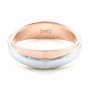 14k Rose Gold And 14K Gold Custom Two-tone Men's Wedding Band - Flat View -  102467 - Thumbnail