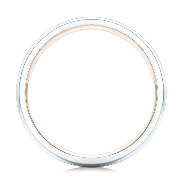 14k Rose Gold And 14K Gold 14k Rose Gold And 14K Gold Custom Two-tone Men's Wedding Band - Front View -  101950