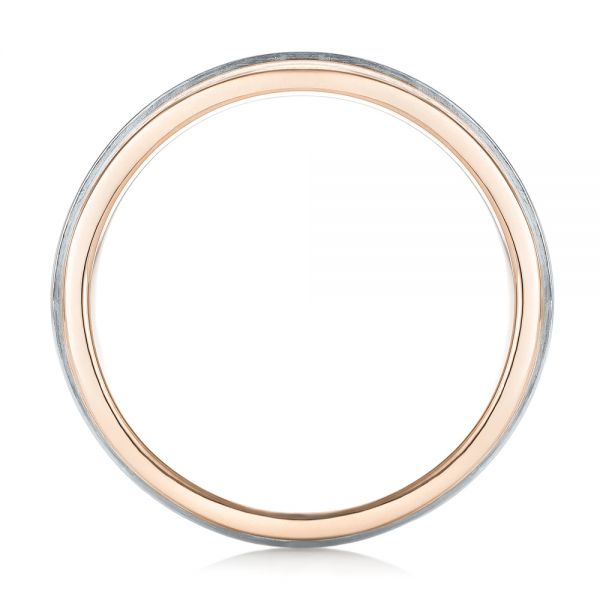 18k Rose Gold And 18K Gold 18k Rose Gold And 18K Gold Custom Two-tone Men's Wedding Band - Front View -  102970