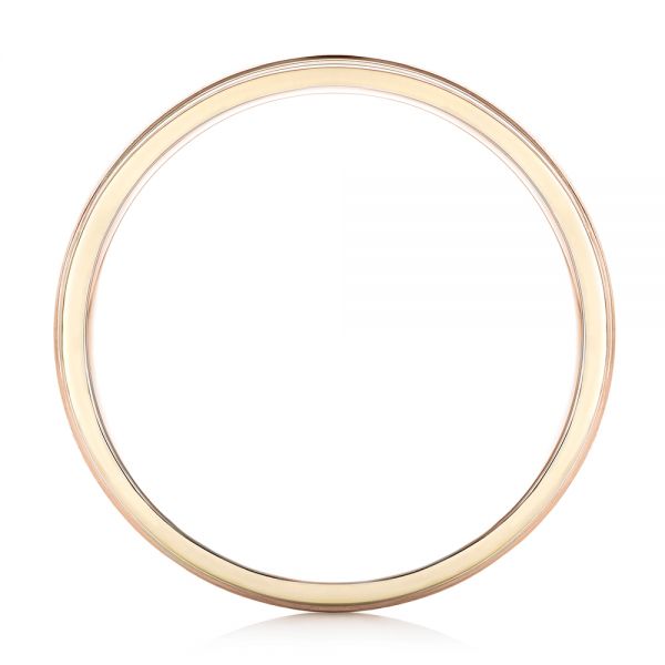 18k Rose Gold And 18K Gold 18k Rose Gold And 18K Gold Custom Two-tone Men's Wedding Band - Front View -  102999