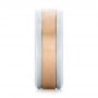  14K Gold And 14k Rose Gold Custom Two-tone Men's Wedding Band - Side View -  102961 - Thumbnail