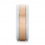  14K Gold And 14k Rose Gold Custom Two-tone Men's Wedding Band - Side View -  102961 - Thumbnail