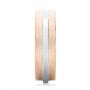 18k Rose Gold And 14K Gold 18k Rose Gold And 14K Gold Custom Two-tone Men's Wedding Band - Side View -  102970 - Thumbnail