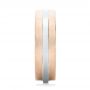 14k Rose Gold And Platinum 14k Rose Gold And Platinum Custom Two-tone Men's Wedding Band - Side View -  102970 - Thumbnail