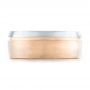 14k Rose Gold And 14K Gold 14k Rose Gold And 14K Gold Custom Two-tone Men's Wedding Band - Top View -  101950 - Thumbnail