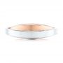 14k Rose Gold And 14K Gold Custom Two-tone Men's Wedding Band - Top View -  102467 - Thumbnail