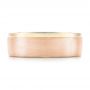 14k Rose Gold And 18K Gold 14k Rose Gold And 18K Gold Custom Two-tone Men's Wedding Band - Top View -  102999 - Thumbnail