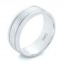  Platinum And Platinum Platinum And Platinum Custom Two-tone Men's Wedding Band - Three-Quarter View -  102961 - Thumbnail