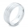  Platinum And 18k White Gold Platinum And 18k White Gold Custom Two-tone Men's Wedding Band - Three-Quarter View -  103290 - Thumbnail