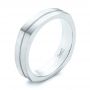 14k White Gold And 14K Gold 14k White Gold And 14K Gold Custom Two-tone Men's Wedding Band - Three-Quarter View -  103842 - Thumbnail