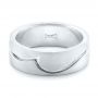  Platinum And 18k White Gold Platinum And 18k White Gold Custom Two-tone Men's Wedding Band - Flat View -  102417 - Thumbnail