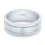  Platinum And 18k White Gold Platinum And 18k White Gold Custom Two-tone Men's Wedding Band - Flat View -  102961 - Thumbnail