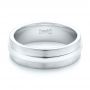 18k White Gold And Platinum 18k White Gold And Platinum Custom Two-tone Men's Wedding Band - Flat View -  102970 - Thumbnail