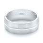  Platinum And 18k White Gold Platinum And 18k White Gold Custom Two-tone Men's Wedding Band - Flat View -  103290 - Thumbnail