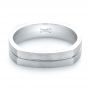 14k White Gold And Platinum 14k White Gold And Platinum Custom Two-tone Men's Wedding Band - Flat View -  103842 - Thumbnail