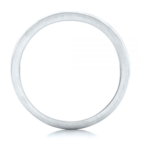 Platinum And 14k White Gold Platinum And 14k White Gold Custom Two-tone Men's Wedding Band - Front View - 102417