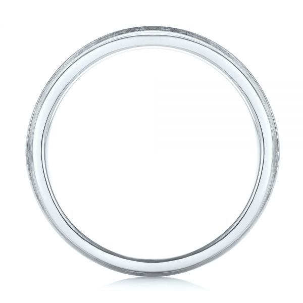 Platinum And 14K Gold Platinum And 14K Gold Custom Two-tone Men's Wedding Band - Front View - 102970