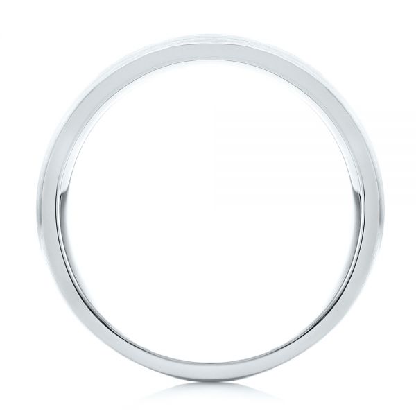 14K Gold And 18k White Gold 14K Gold And 18k White Gold Custom Two-tone Men's Wedding Band - Front View - 103290
